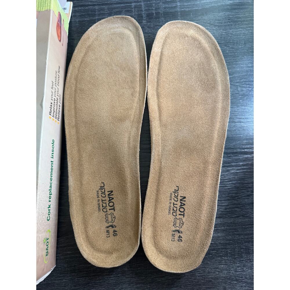 Naot Cork Replacement Insole Mens Size M13 EU 46 Advanced Comfort Technology NEW - Picture 2 of 6
